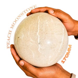 Large Peach Moonstone Sphere 170MM | Natural Crystal Ball | Bulk Crystals | Huge Stone Orb | Home Decor | Collector Gift