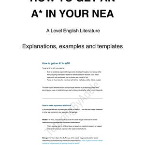 A* NEA Guide - A Level English Literature