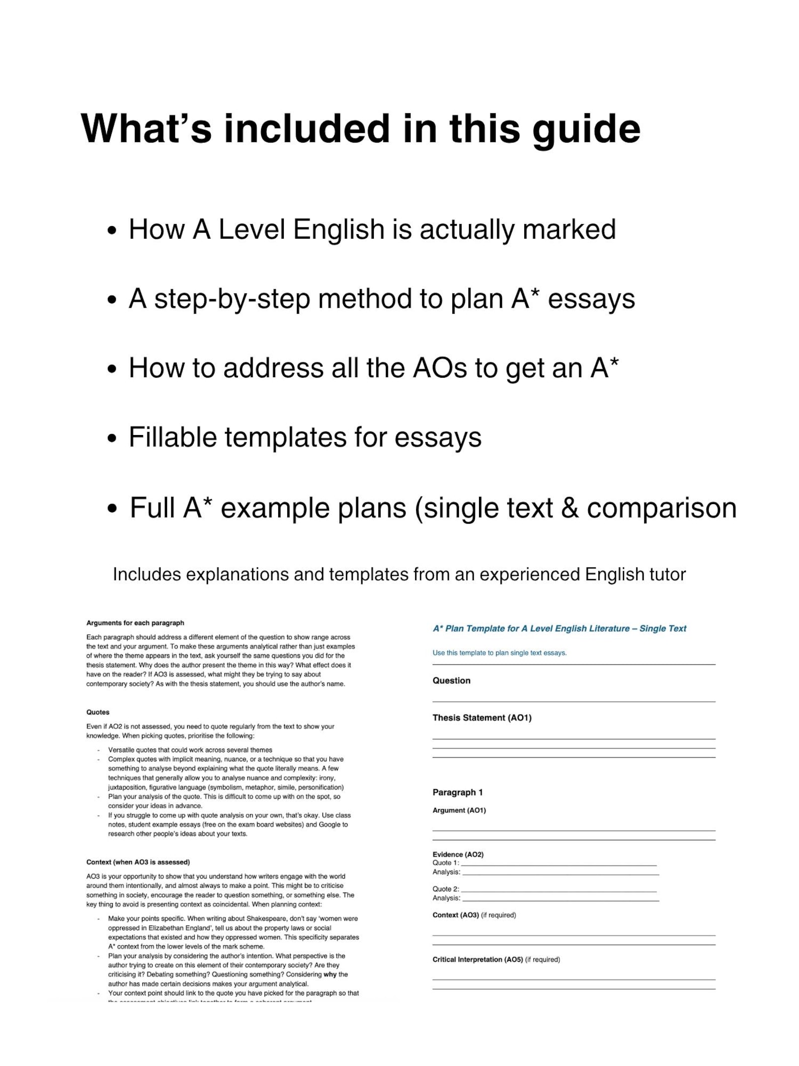 How to Plan A* Essays for A Level English Literature | Essay Writing ...