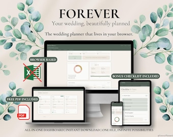 Forever Wedding Planner | Interactive Budget Tracker | Works in Any Browser — No App Needed.