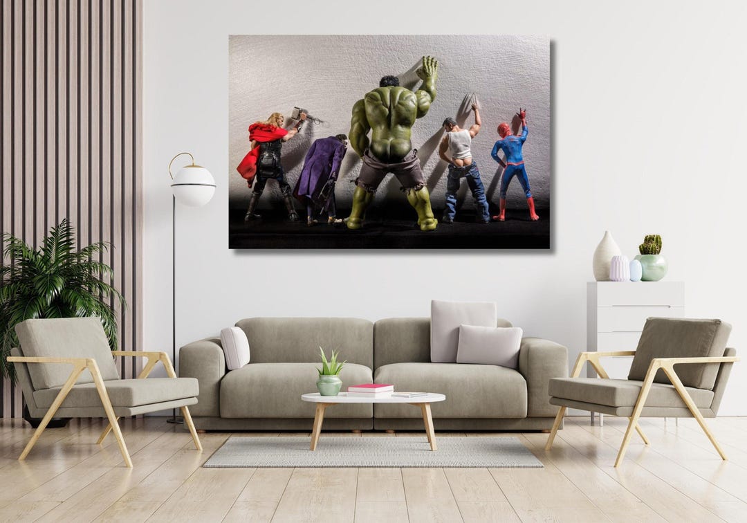 All Marvel Characters Panorama Wall Art Poster Print Movie, Avengers ...