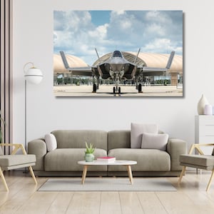 F-35 Gelenk Streik Kämpfer Lightning II - F-35A Vs F-35C - Bilder - Flieger Geschenk, Pilot Geschenkidee, Spionage Flugzeug Moderne Wanddekoration