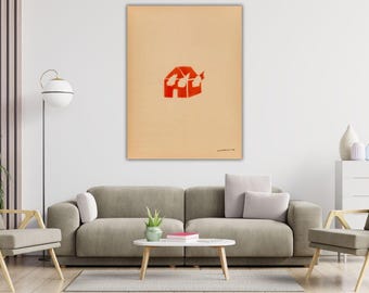 Burning House by David Wojnarowicz Canvas Ready to Hang Wall Art, Giclée Art Print, Surrealist Wall Art, Gallery Quality Political Art Print