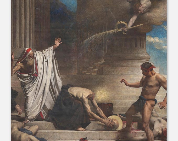 Featured listing image: Le Martyre de Saint Denis 18 x 18 in. / 45 x 45 cm. Matte Wall Art Poster / Canvas FREE SHIPPING