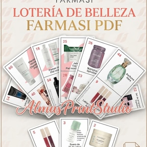 Lotería de Belleza Farmasi Printable | Beauty Bingo Game | Juego Imprimible para Ventas/Eventos PDF