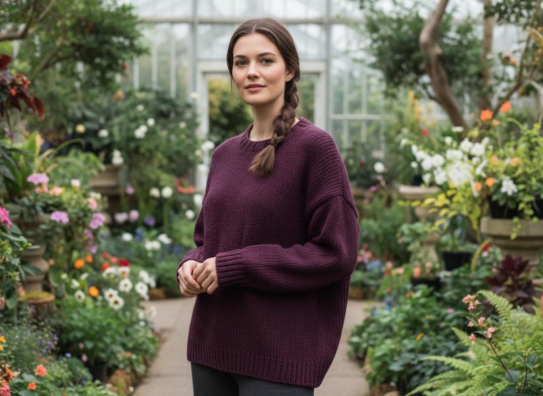 Easy Knit Sweater Pattern PDF, Oversized Cozy Pullover XS–5XL - Etsy