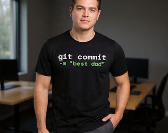 Git Commit Best Dad T-Shirt | Funny Father's Day Gift for Developer