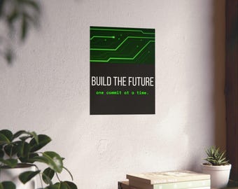 Dark Tech Wall Art for Home Office | Developer Desk Poster Print