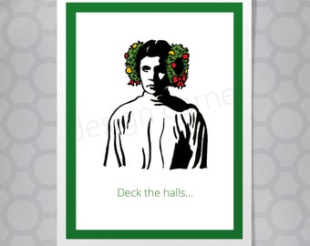 Star Wars Princess Leia Funny Illustrated Christmas Card