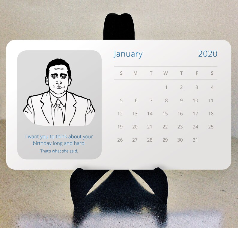 The Office 2020 Funny Illustrated Desk Calendar Etsy