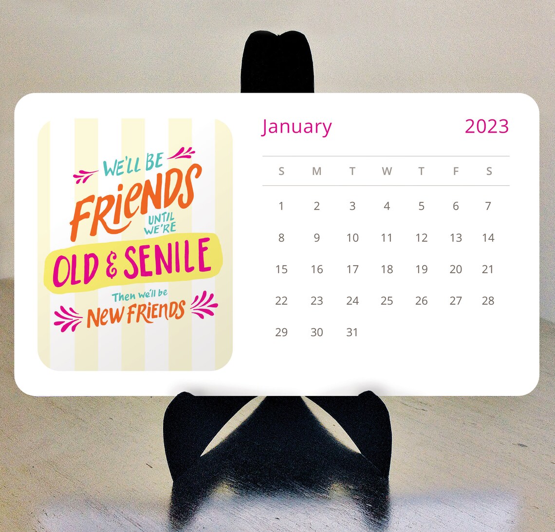 Hand Lettered Funny Quotes 2023 Desk Calendar  Etsy Australia