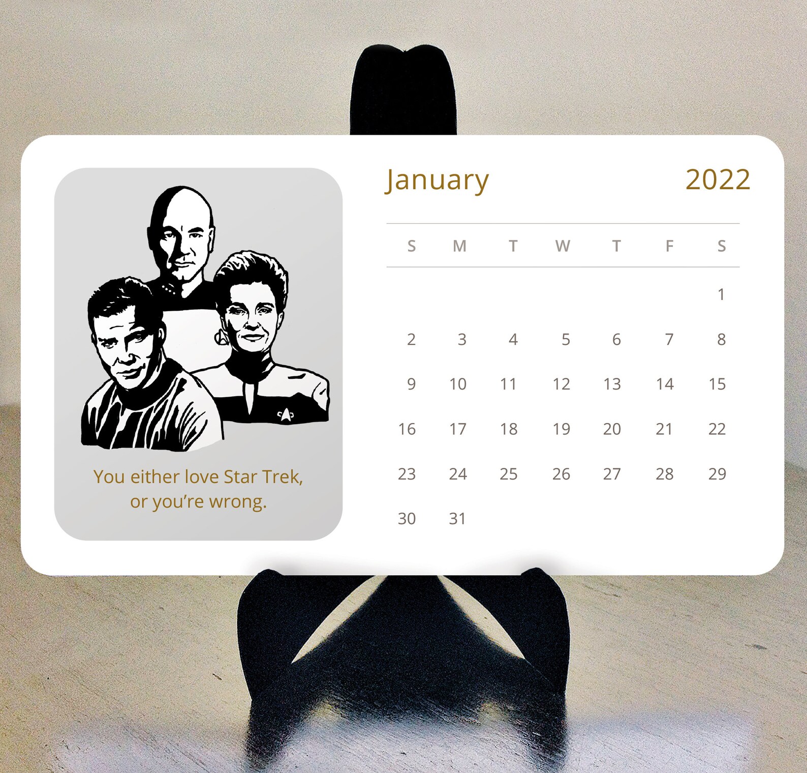 Star Trek 2022 Funny Illustrated Desk Calendar Etsy