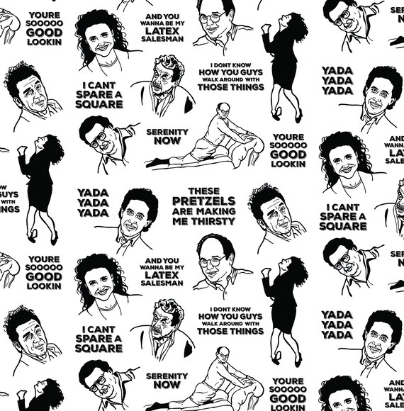 Seinfeld Gift Wrap or Coloring 24x36 Seinfeld Hair Fashion Design Pillow
