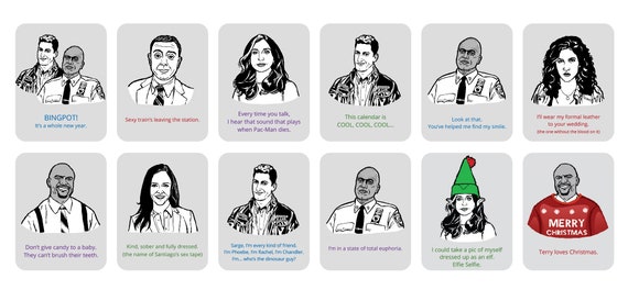 Brooklyn Nine Nine Christmas 2022 Half Price Sale Brooklyn Nine Nine 2022 Funny Illustrated | Etsy Uk