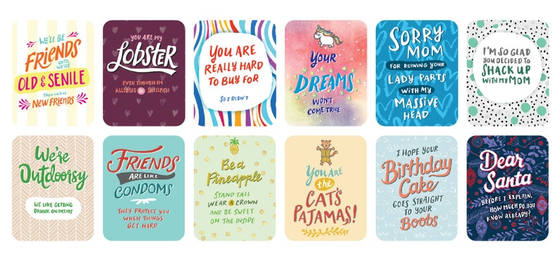 Hand Lettered Funny Quotes 2023 Desk Calendar  Etsy Canada