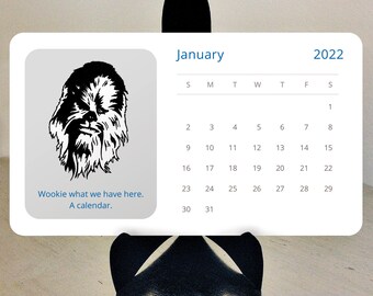 Star Wars Die Cut 2022 Illustrated Desk Calendar | Etsy