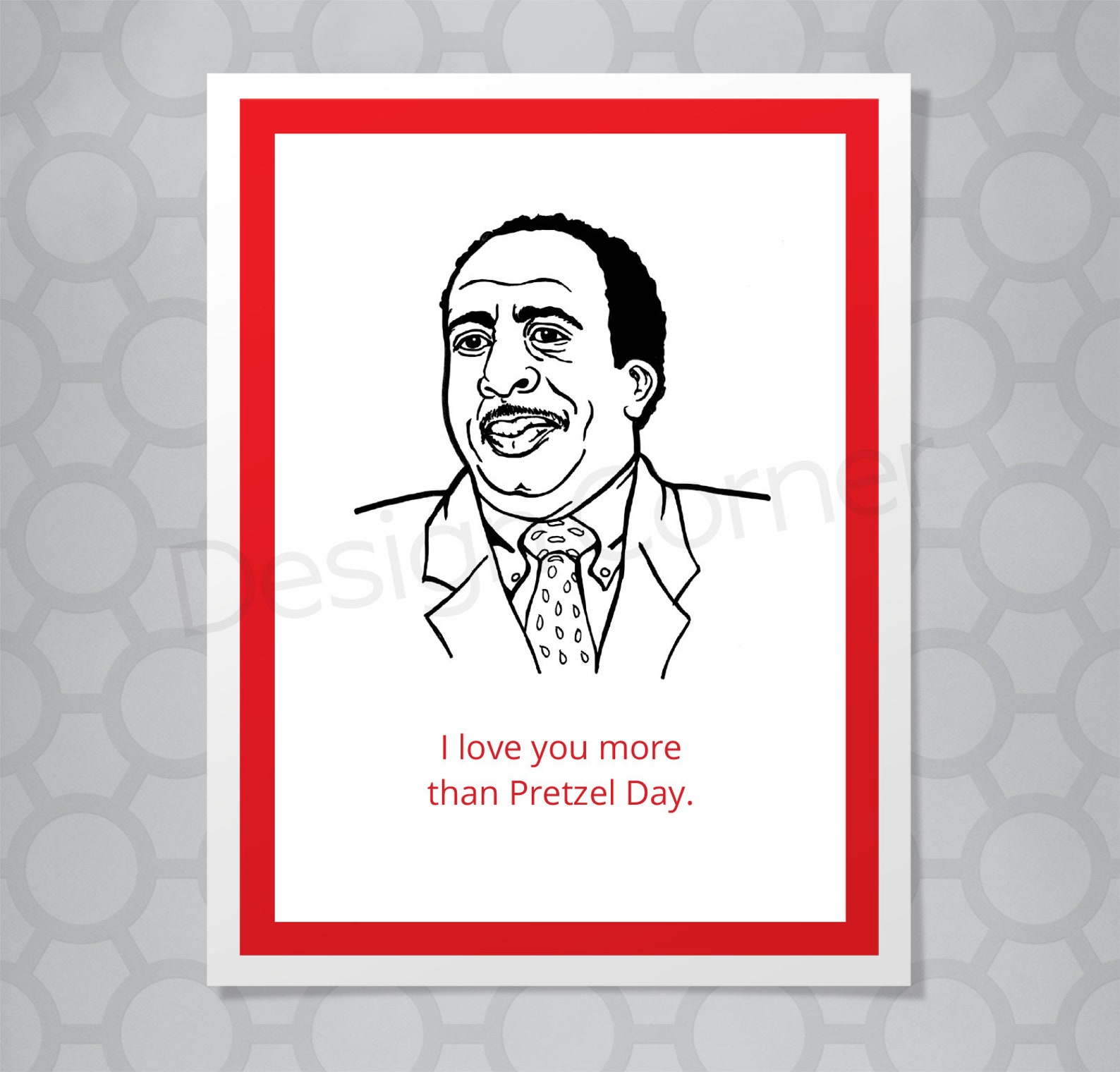 The Office Stanley Pretzel Day Funny Illustrated Card Etsy