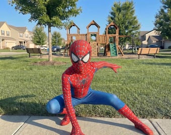 Costume da supereroe ragno per bambini, tuta da cosplay da supereroe, costume di Halloween per ragazzi, tuta intera, abito da festa