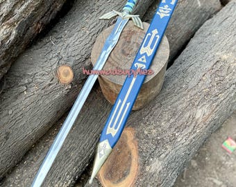 Réplica de la espada maestra de Legend of Zelda en acero inoxidable forjado a mano / Regalo para él