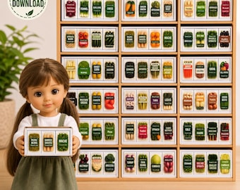 Miniature Vegetable Printables Bundle | Dollhouse Produce Packaging (1:12 Scale PDF Download)