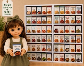 Miniature Meal Packaging Printables | Realistic Food Boxes (PDF Download)