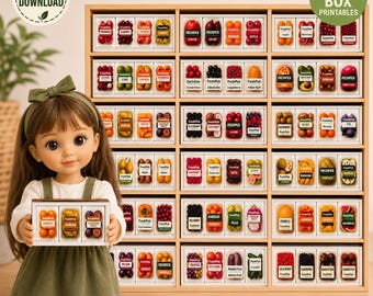 80 Miniature Fruit Box Printables | Dollhouse Grocery Packaging (PDF Download)