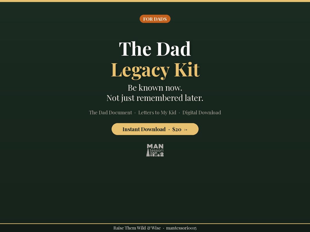 Dad Legacy Program Dad Legacy Kit | the Dad Document + Letters to My Kid | Father's Day ...