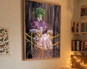 Broccoli Head Pope Print | Francis Bacon Inspired Art (Monster Energy)