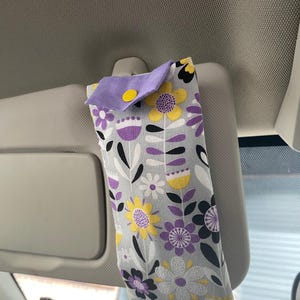 Fabric Sunglasses Case - Attachable to Car Visor