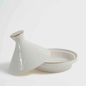 Handgemaakte Marokkaanse tajine 12 cm | Safi-aardewerk | Goud of gewoon | Kleine keramische serveerschaal