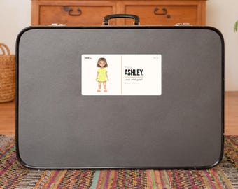 Lost at Airport ADHD Aufkleber · Personalisierter Reiseaufkleber · Warten Sie, was Tor · Benutzerdefinierter Name Gepäck wasserdicht