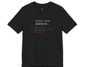 Camiseta "TDAH é para Casais" | Camiseta "Diálogo sobre Casa Bagunçada" | Presente para Neurodivergentes