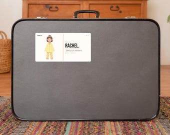 ADHD Sleepy Traveller Aufkleber · Personalisiertes Pyjama Geschenk · Schlafend aber eingecheckt · Benutzerdefinierter Name wasserdicht