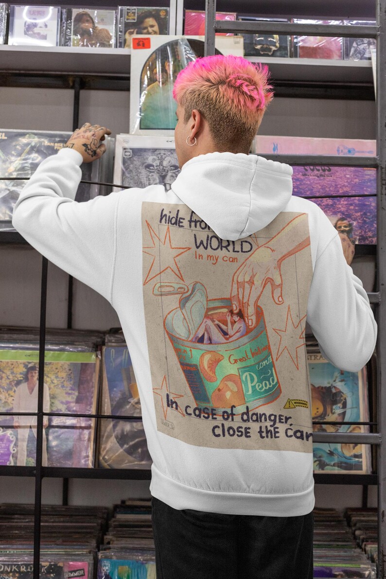 ADHD Is. in Case of Danger, Close the Can | Washed Garment-dyed Hoodie ...