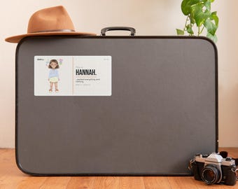 ADHD Overpacker Aufkleber Personalisiert · Alles verpackt · Benutzerdefinierter Name Reiseaufkleber · wasserdichtes Vinyl