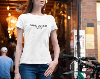 Camiseta "Só Missões Secundárias" | Comfort Colors | Presente Divertido para TDAH | Camiseta para Neurodivergentes | Presente para o Dia das Mães