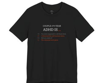 Camiseta "TDAH é Preto" | Diálogo de Casal Neurodivergente