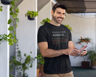 ADHD Is Couple Tee – Neurodivergent Dialogue Shirt, ADHD Humor Gift