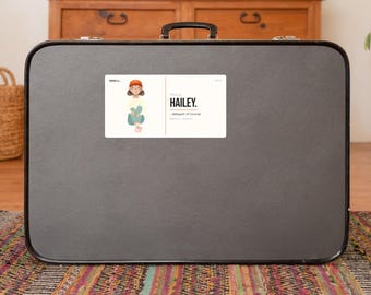 Flugverspätung ADHD Aufkleber · Personalisierter Reiseaufkleber · Verzögert natürlich · Benutzerdefinierter Name Gepäck wasserdicht