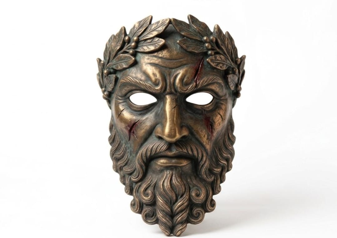 Wearable Ares Mask, Battle-worn Spartan Warrior Mask, Steampunk Cosplay ...