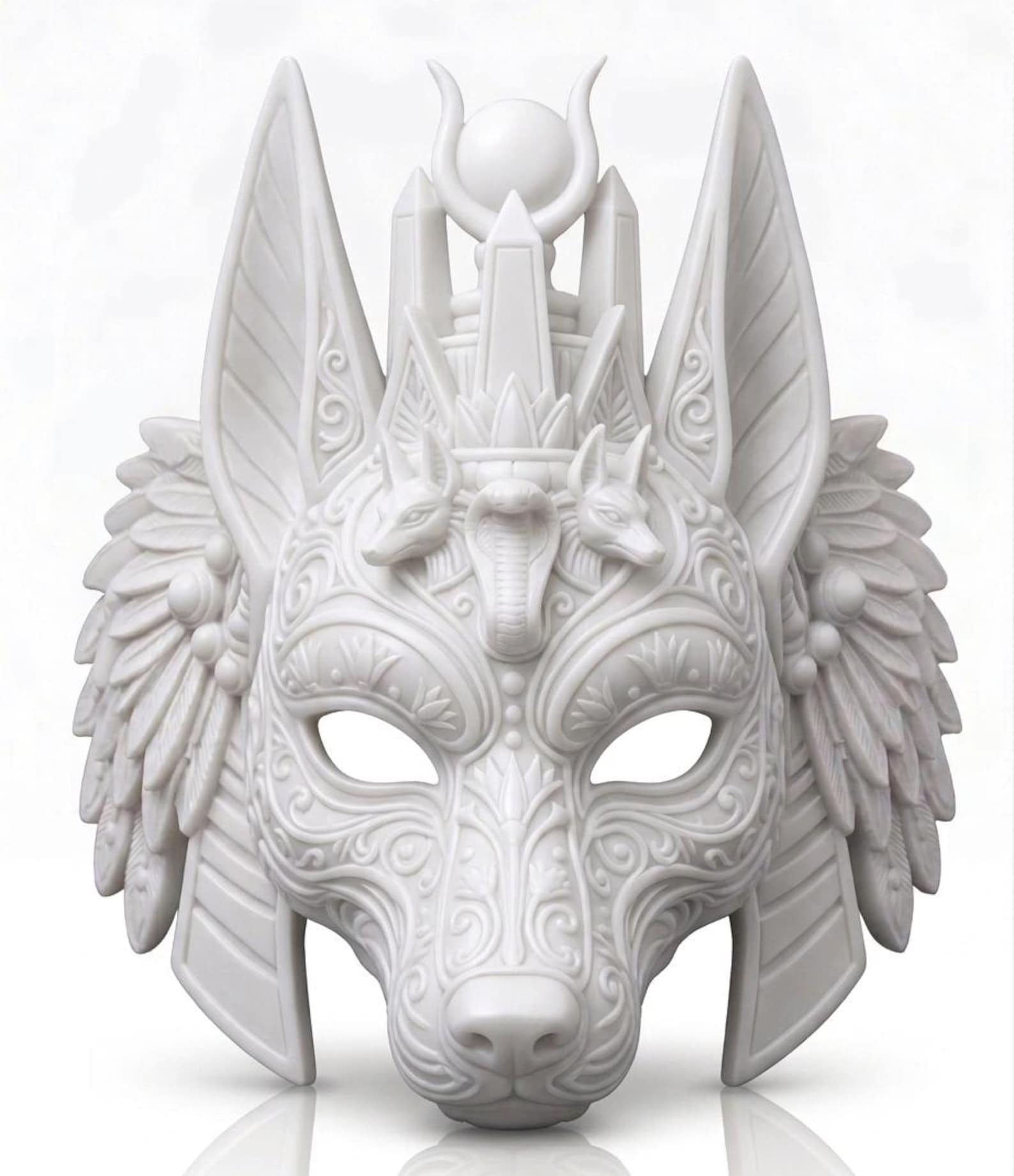 Wearable Anubis Mask – 3D Printed Egyptian Jackal Pharaoh Costume ...