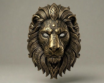 Wearable Ancient Lion Mask, Steampunk Cosplay Mask