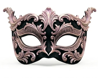 Draagbaar maskerademasker, Venetiaans halfmasker voor vrouwen, mannen, barok kostuummasker, elegant balmasker, kunst aan de muur, minimalistisch luxe cadeau