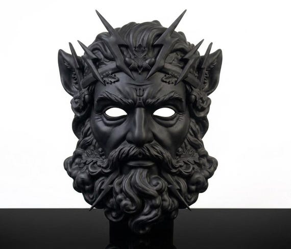 ARTISTIC&Co. MASK the Zeus マスク Wearable Zeus Mask, Ancient Greek God Wall Art, Steampunk Cosplay