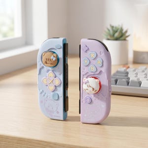 Söta Mikko Silikon Tumgreppskåpor för Nintendo Switch 1 / 2 / Lite / OLED Joy-con-kontroll Skyddsfodral Kawaii Speltillbehör