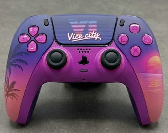 GTA 6 PS5 Skin Decal - Premium Shell for PlayStation 5 Console & Controller DualSense - Ultimate Gamer Gift