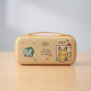 Pikachu-Bisasam-Hülle für Nintendo Switch 2 – Niedliche Pokémon-Tragetasche für Switch 2 – Schutzhülle für die Konsole auf Reisen – Geschenkidee