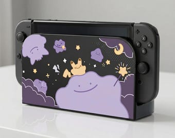 Nintendo Switch 2ドックコンソール用ディットー柄ハード保護ケース、マットカバーゲーミングアクセサリー、ゲーマーへのギフト、ドックシェルスキン