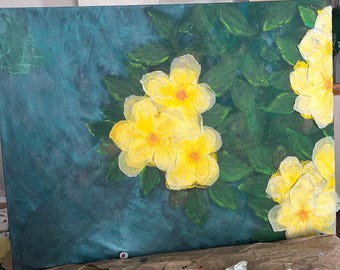 3D floral art - mixed media