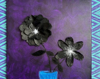 Arte floral en 3D - técnica mixta